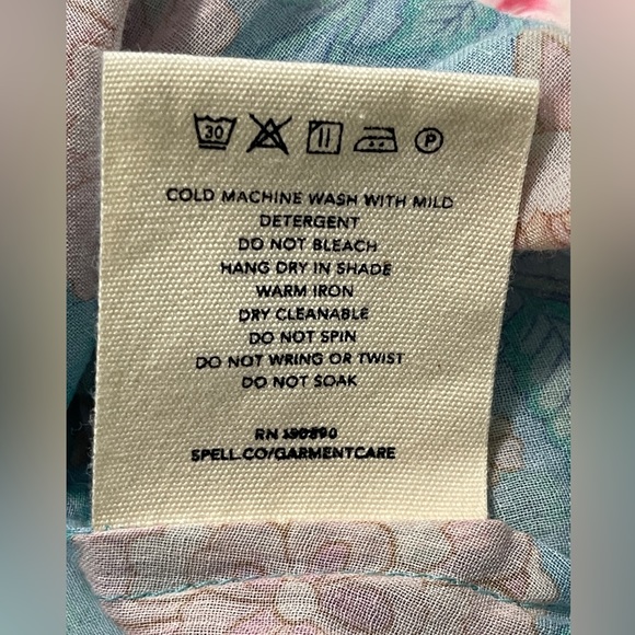 Spell Love Story Blouse in Sky Blue size S Excellent Condition - Picture 9 of 9